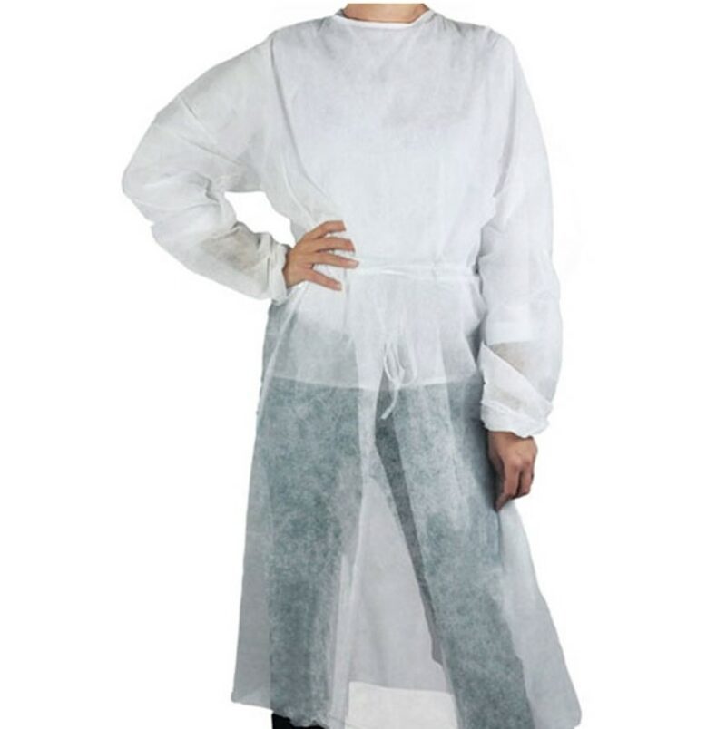 Camice monouso in TNT colore bianco