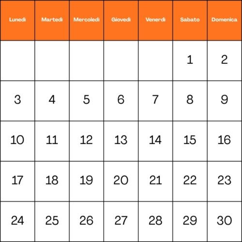 Calendario Novembre